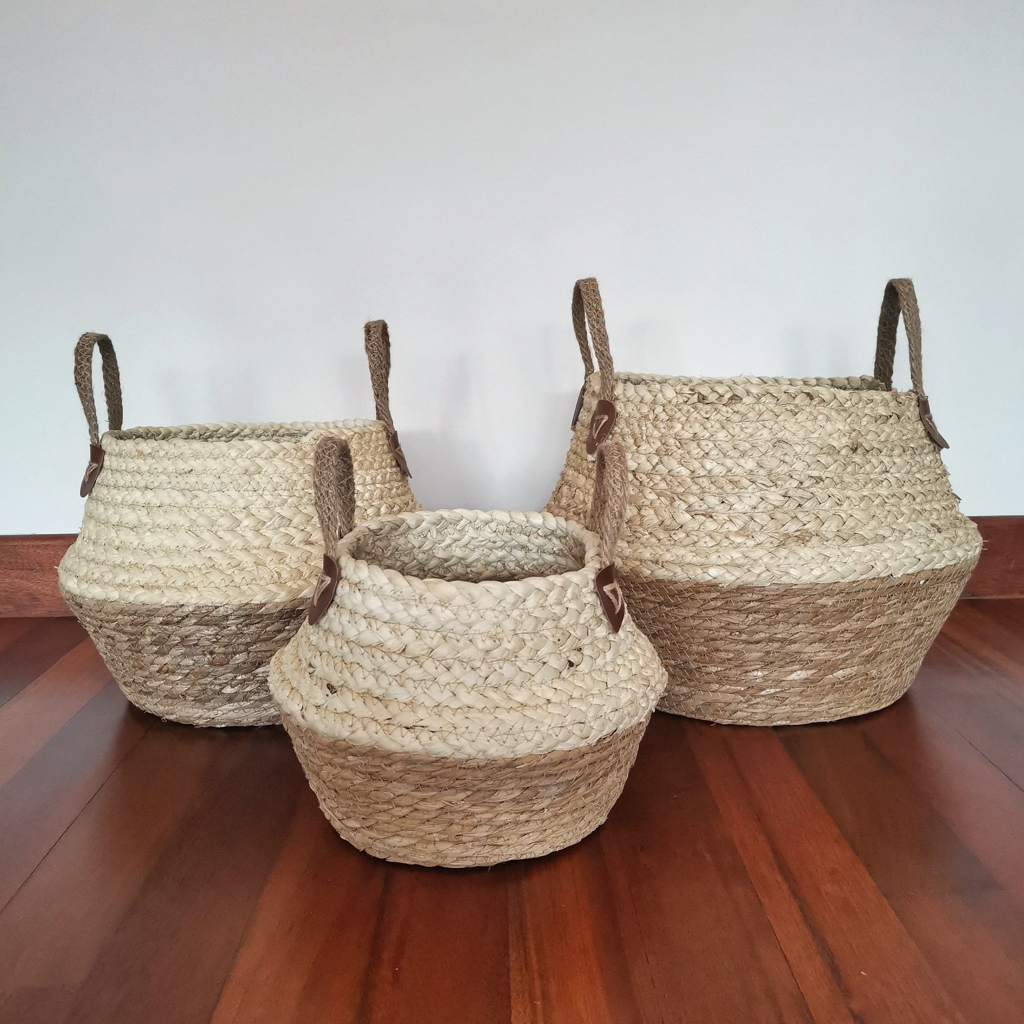 Tody Water Hyacinth Woven Baskets Set